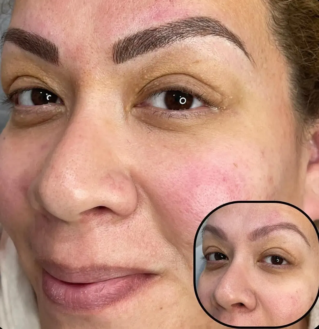 Client brow correction result by Nadia Art