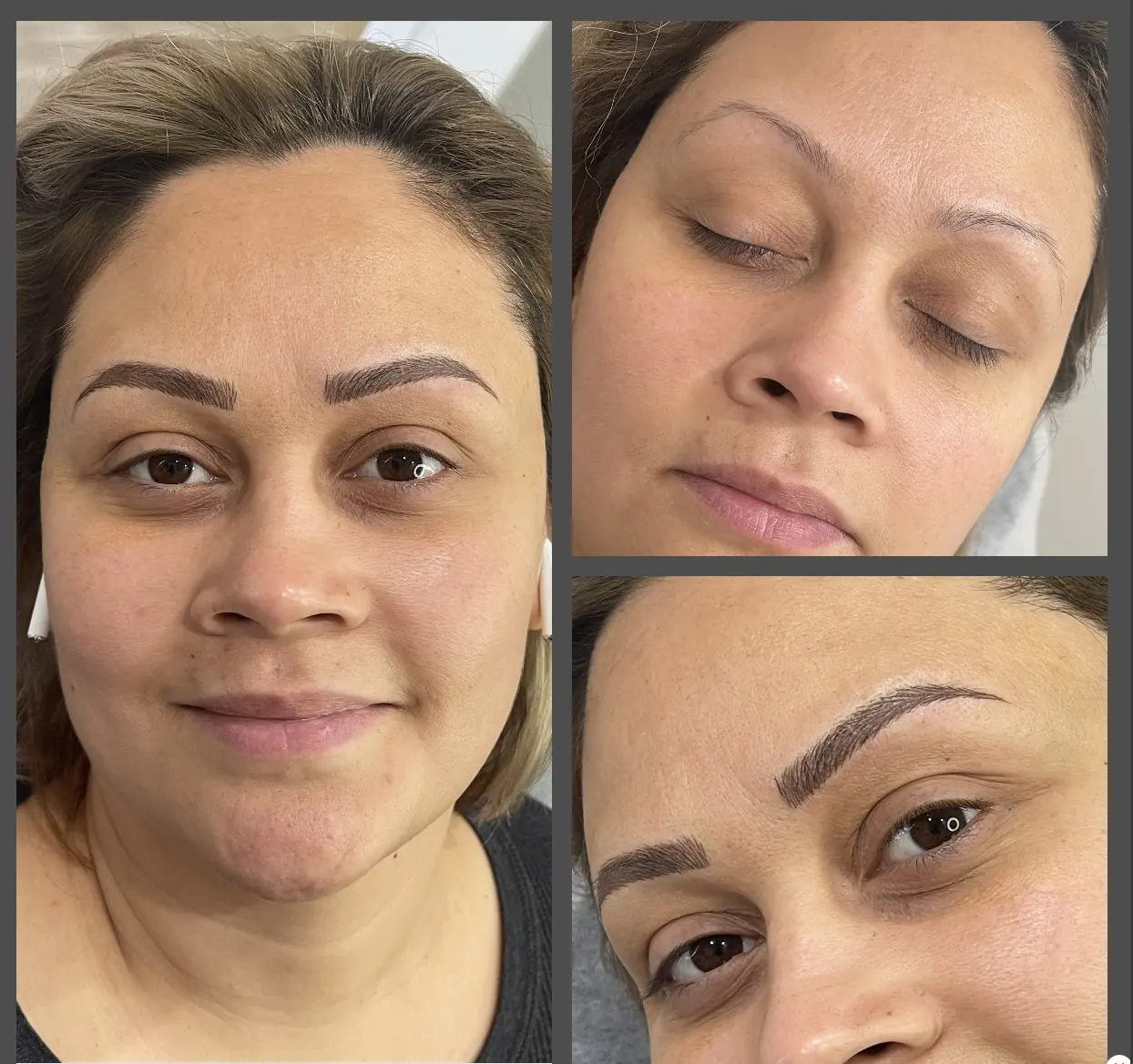 Permanent makeup result collage
