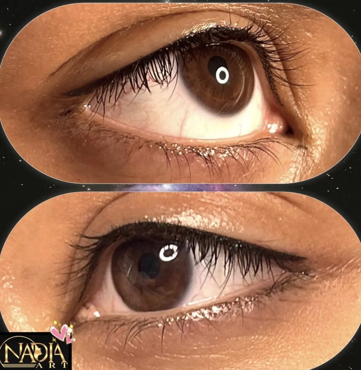 Lash line enhancement eye result